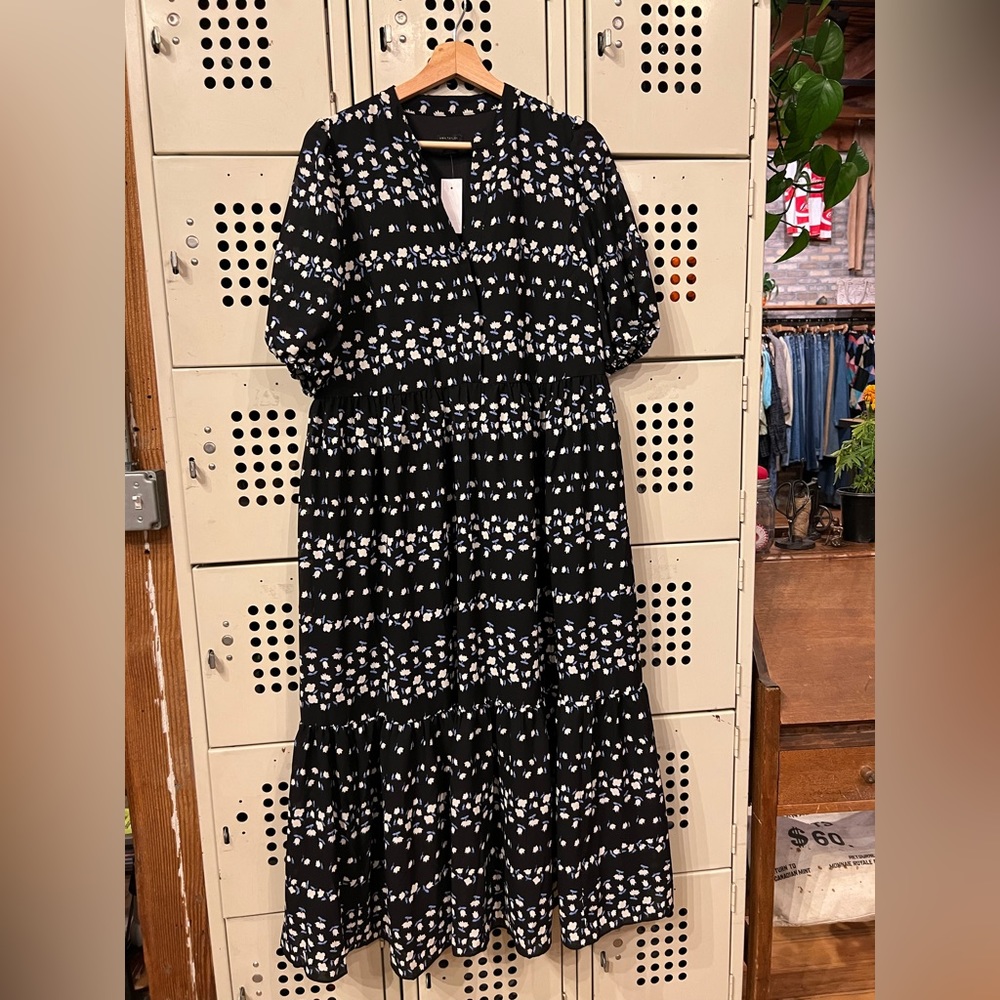 Ann Taylor Black and White Maxi Dress